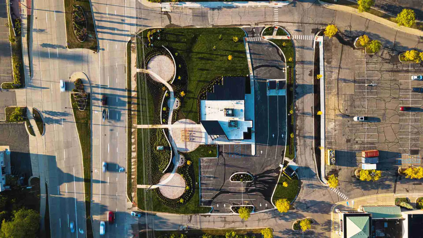 Commercial construction site visual used to support recurring owner progress updates